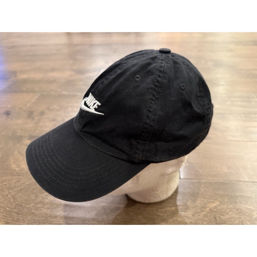 Nike Heritage86 Youth Kids Unisex Black Adjustable Strapback Hat Baseball Cap - Picture 3 of 9